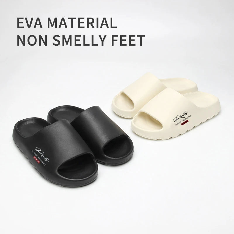 New Outdoor Trendy Slippers with Thick Soles and anti Slip Properties for Men and Women at Home in Summer Beach Slippers