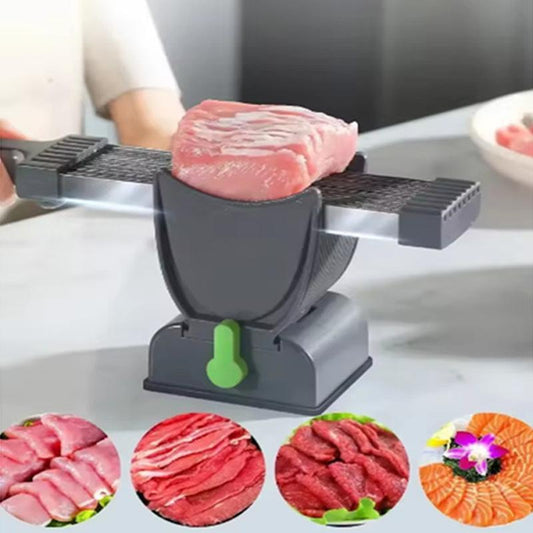 Manual Meat Chopper, 1 Count Adjustable Thickness Meat Chopper, Stainless Steel Meat Cutter for Kitchen Utensils & Gadgets